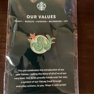 Starbucks Our Value Siren Pin